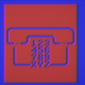 A red telephone.